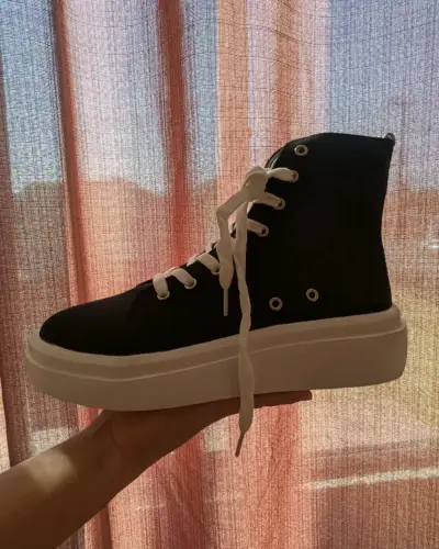 Zapatillas negras de lona - Index - miniatura 2