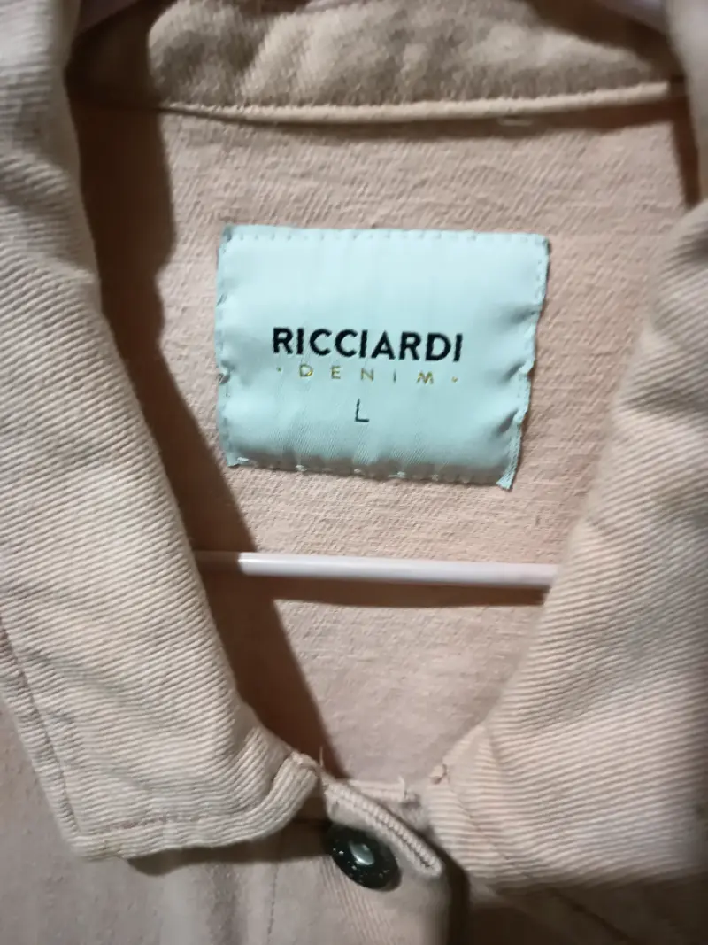 Chaqueta de mezclilla color beige/rosa palido - 2