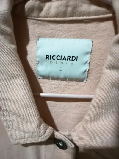 Chaqueta de mezclilla color beige/rosa palido - miniatura 2