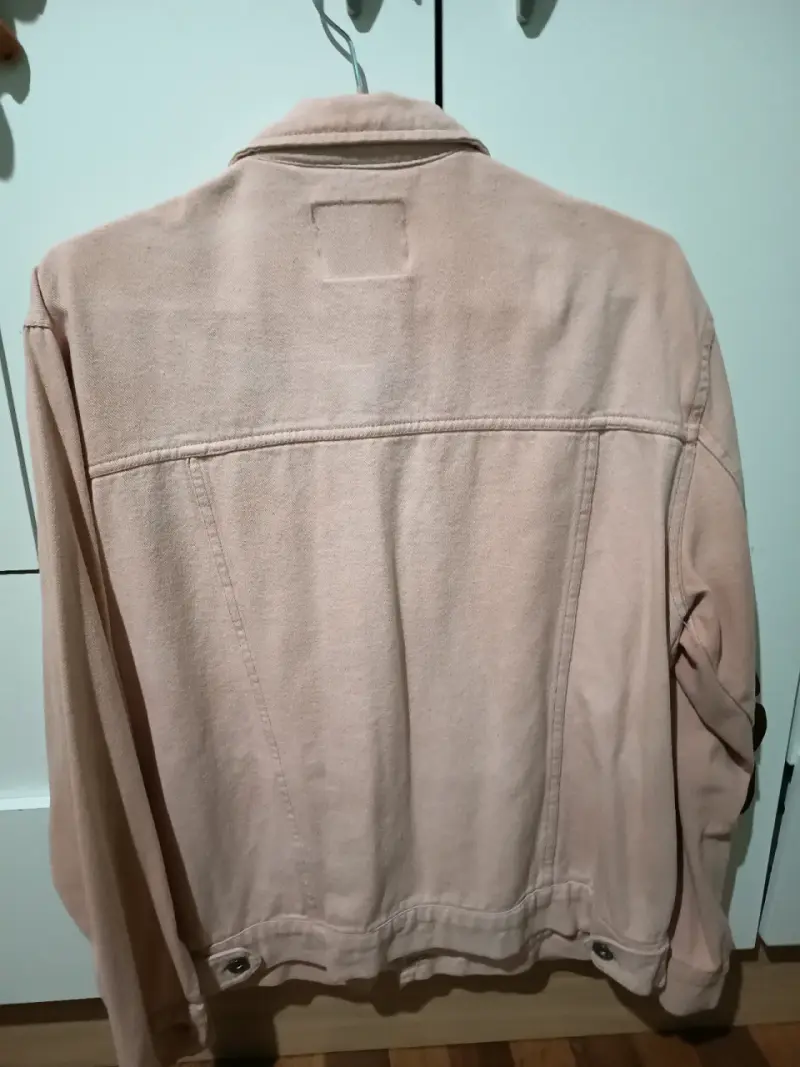 Chaqueta de mezclilla color beige/rosa palido - 3