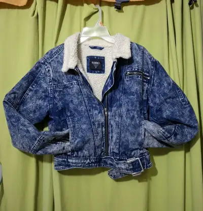Chaqueta denim con forro polar - miniatura 1