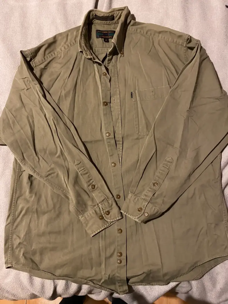 Camisa verde manga larga