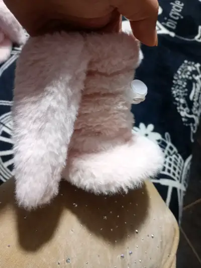 Botines de peluche rosados - miniatura 2