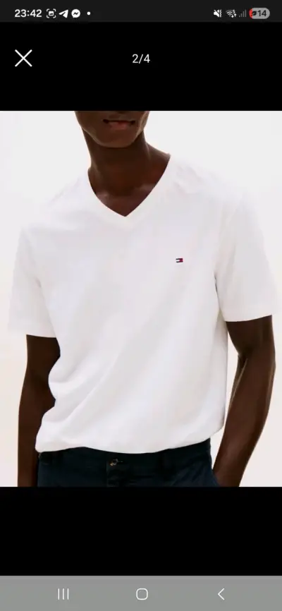 Polera blanca Tommy Hilfiger - miniatura 1