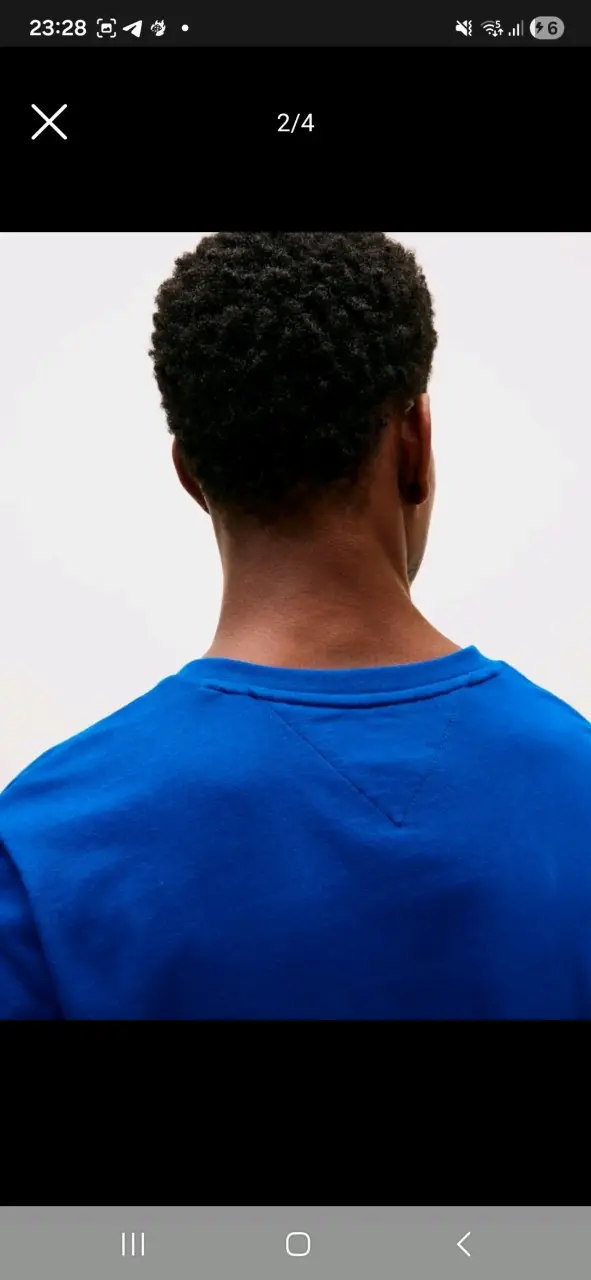 Polera Tommy Hilfiger Talla L Azul - 3
