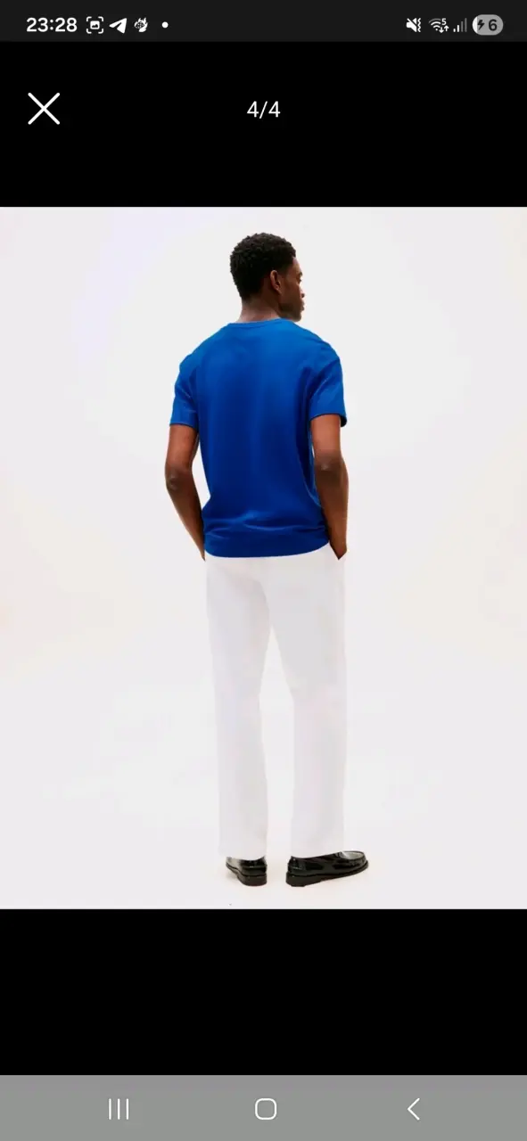 Polera Tommy Hilfiger Talla L Azul - 4