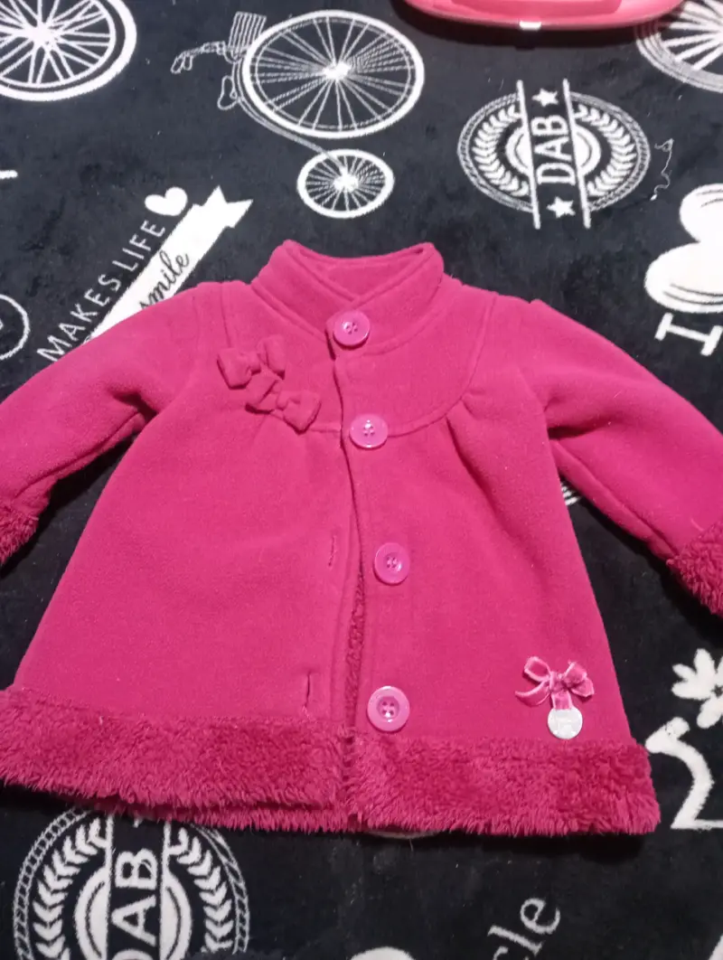 Abrigo rosa para niña - 1