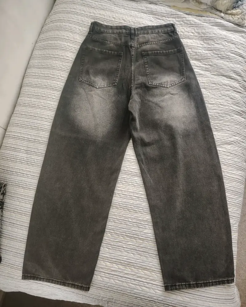 Pantalones cargo denim gris - 4