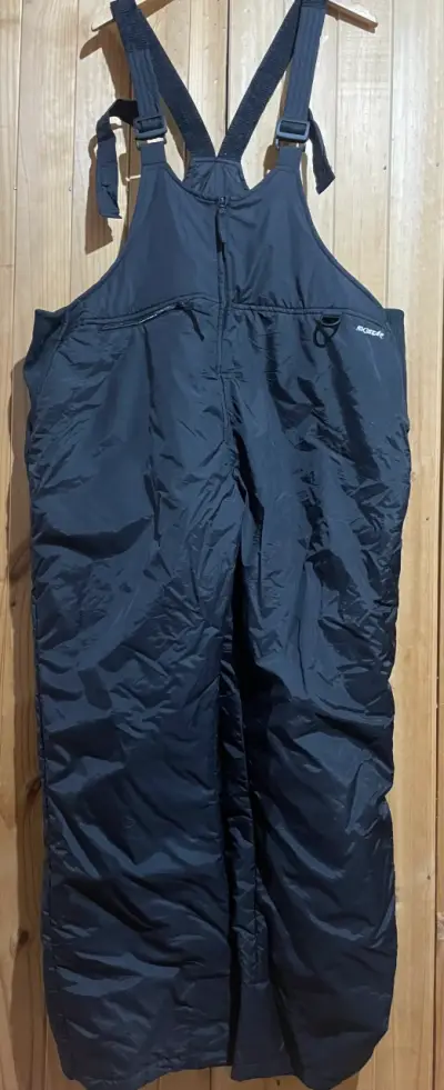 Pantalón de esquí negro con tirantes - miniatura 1