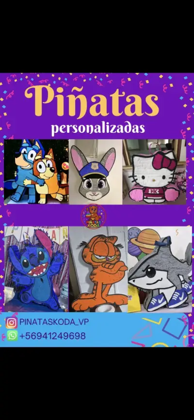 Piñatas personalizadas coloridas - miniatura 1