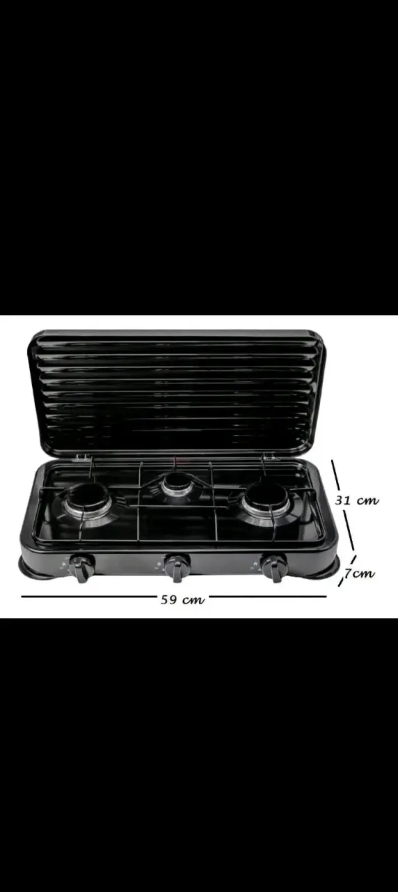 Cocina portátil de 3 quemadores