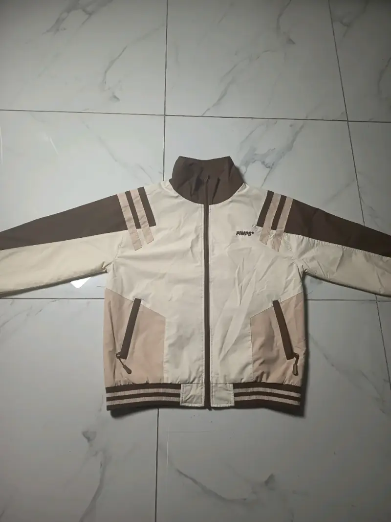 Chaqueta Pimps beige y marrón con cierre - 1