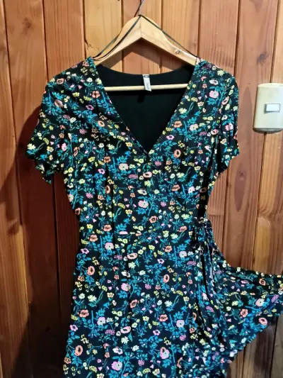 Vestido estampado floral multicolor - miniatura 1