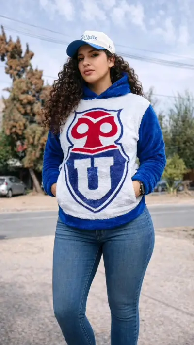 Polerón achiporrado azul equipo u de chile - miniatura 3