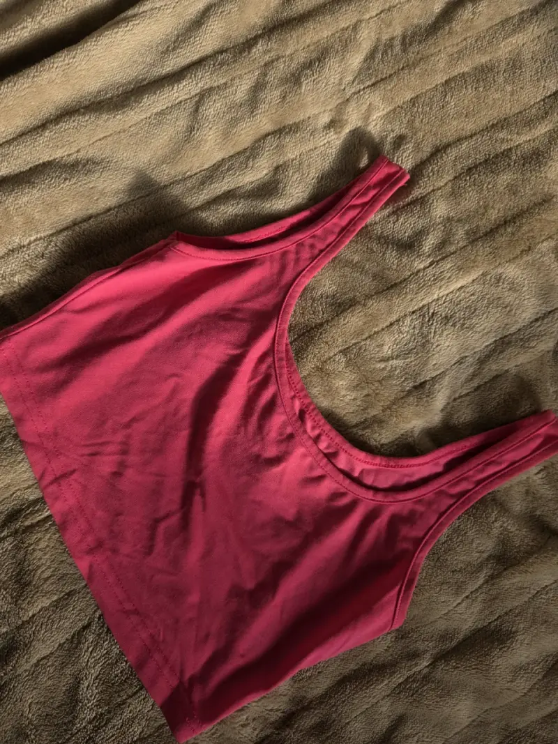Cropped top rojo mujer - 1