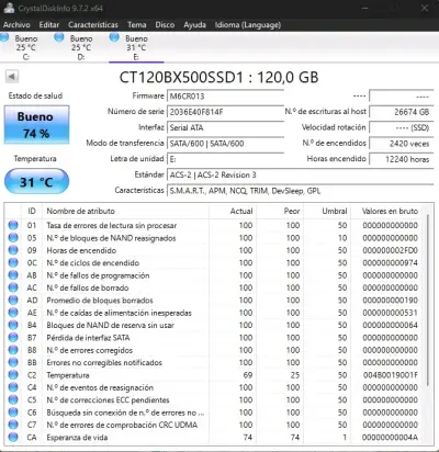 Disco SSD Crucial BX500 120GB - miniatura 3