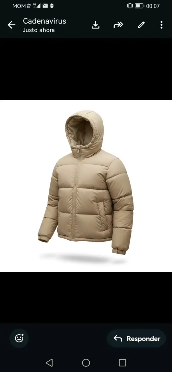 Chaqueta de plumas beige
