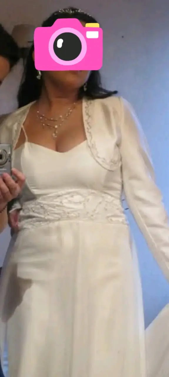 Vestido de novia blanco elegante