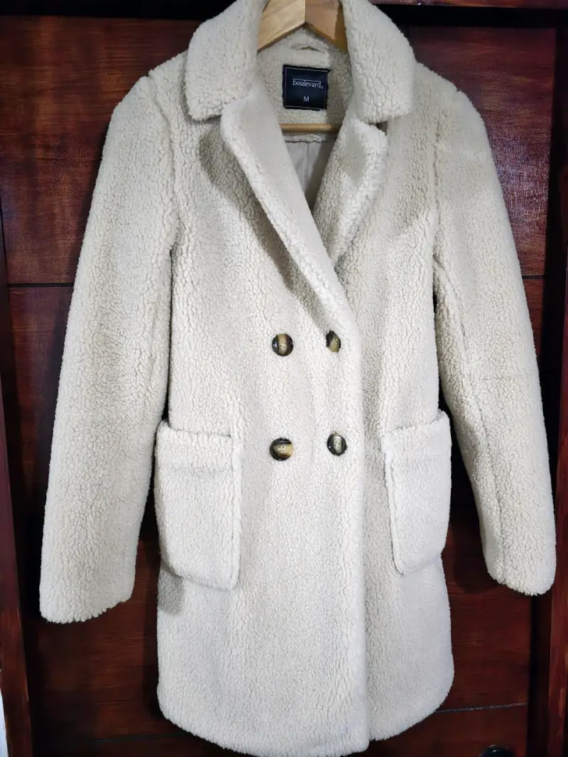 Abrigo de chiporro beige - 1