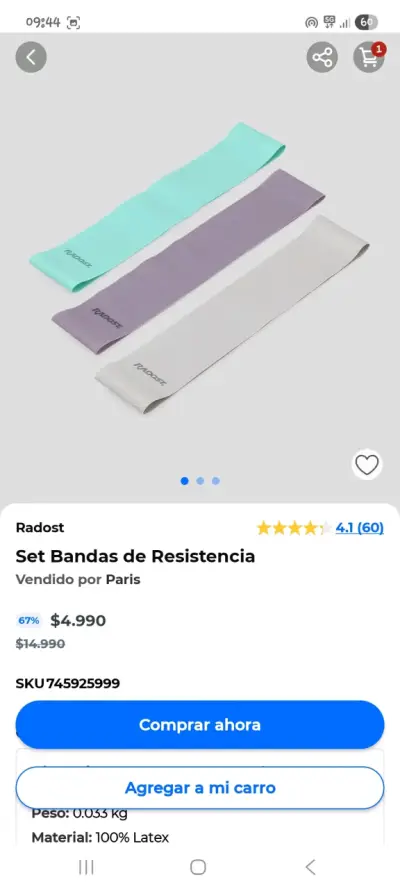 Set de bandas de resistencia Radost - miniatura 2