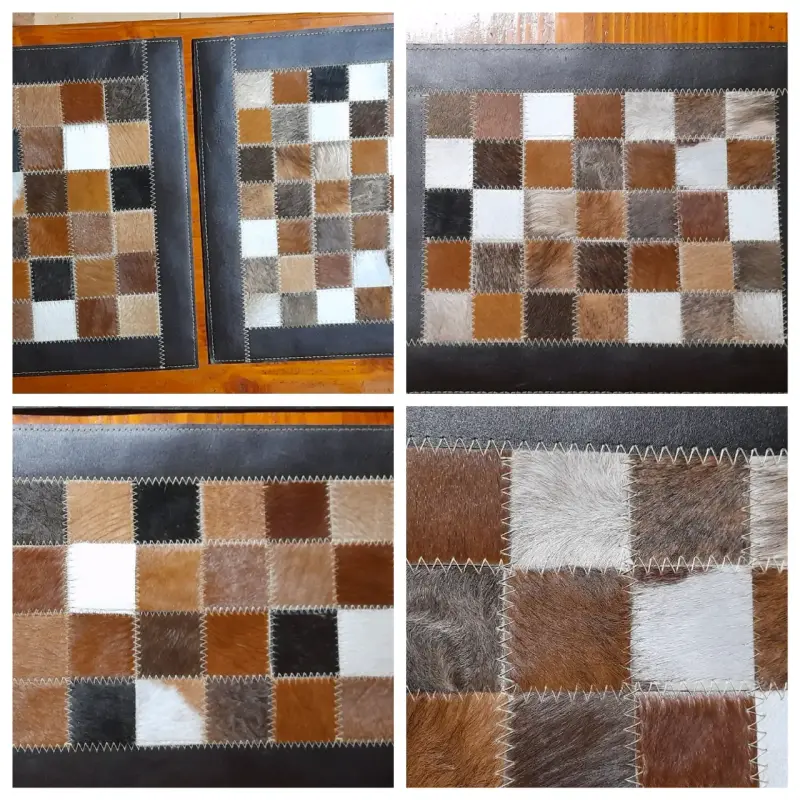 Individuales 100% cuero patchwork - 1