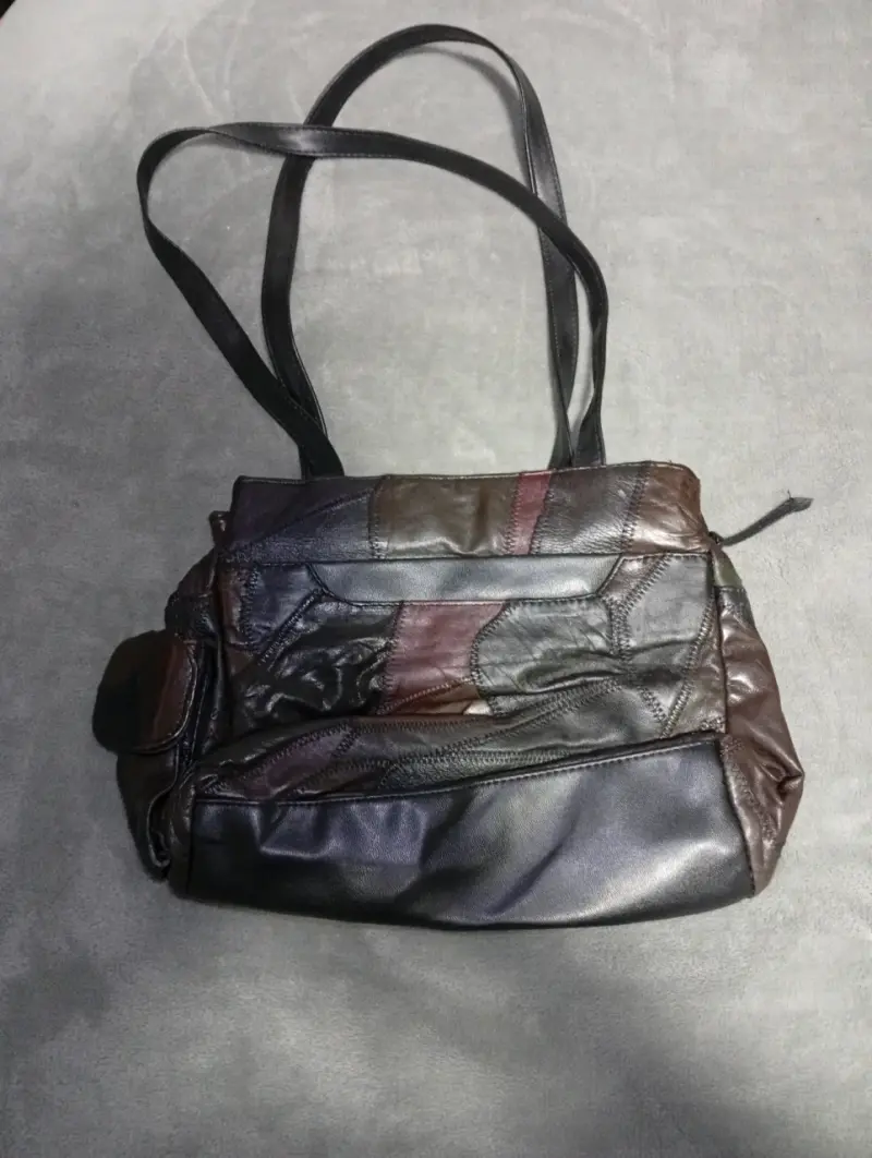 Bolso de cuero patchwork