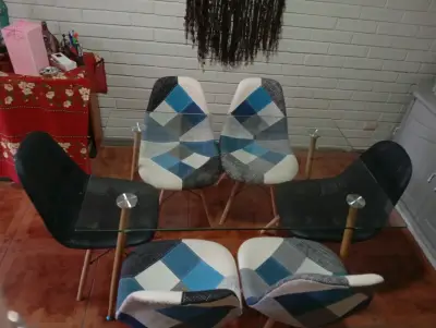 Set comedor vidrio y sillas - miniatura 1