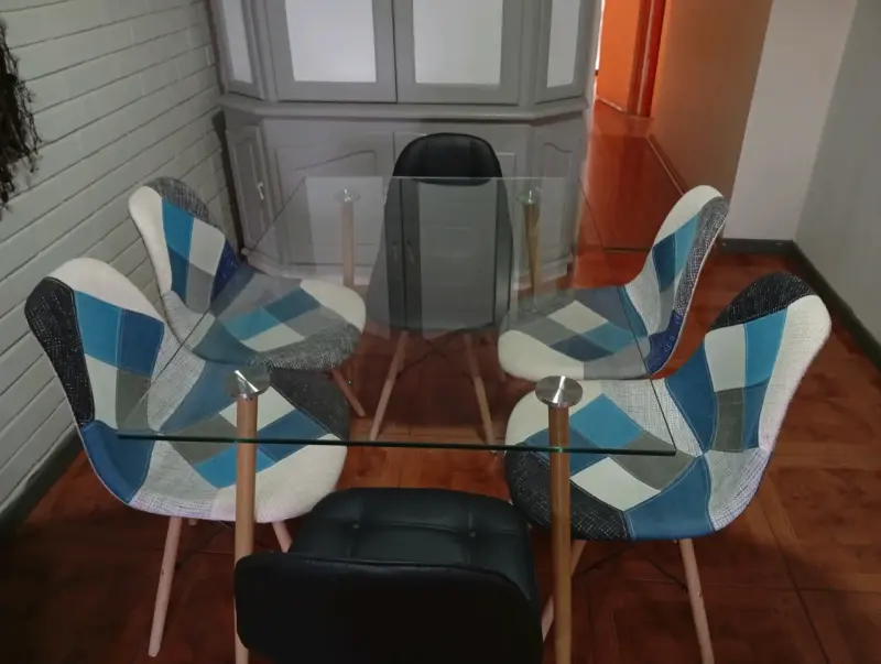 Set comedor vidrio y sillas - 2