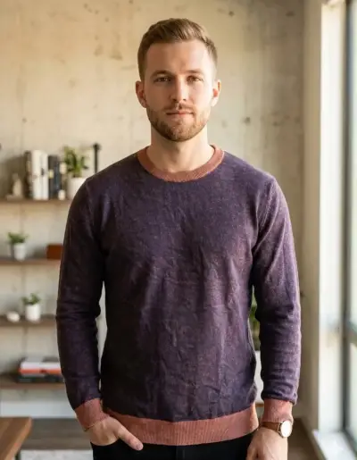 Suéter morado para hombre - miniatura 1