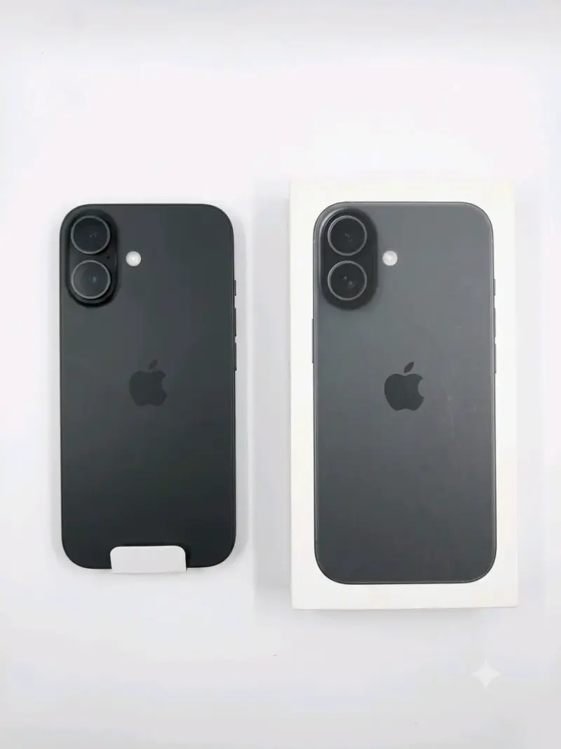 iPhone negro con caja blanca - 1