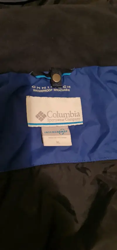 Chaqueta azul Columbia impermeable - miniatura 3