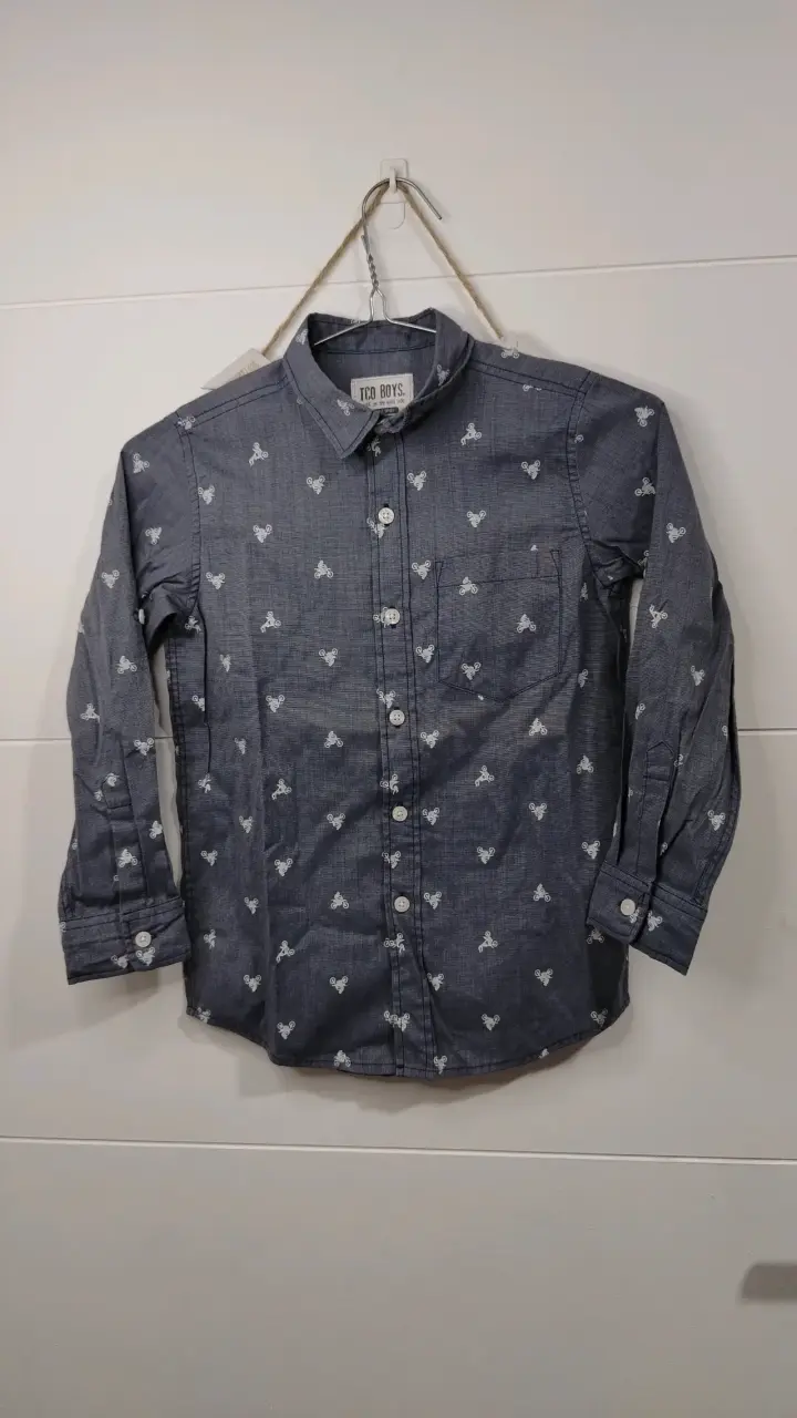 Camisa infantil rayada azul - 2