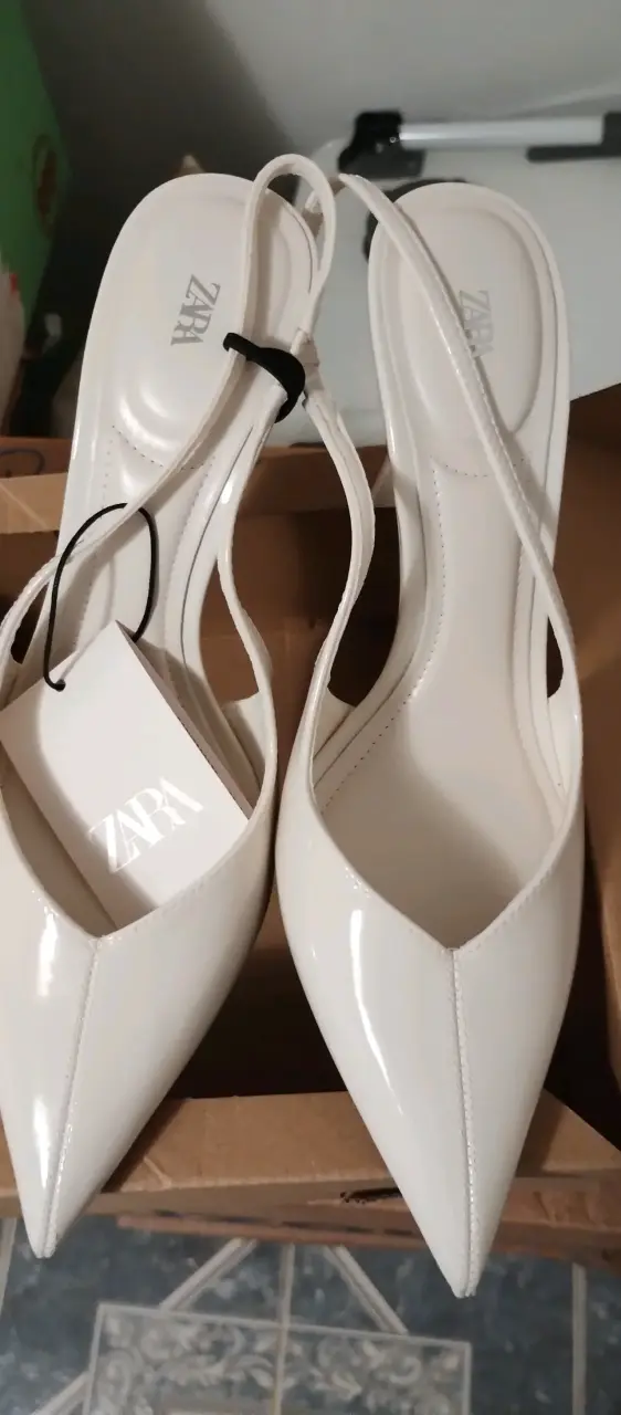 Zapatos de tacón blanco nuevos zara talla 37 - 4