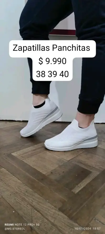 Zapatillas Panchitas blancas - miniatura 1