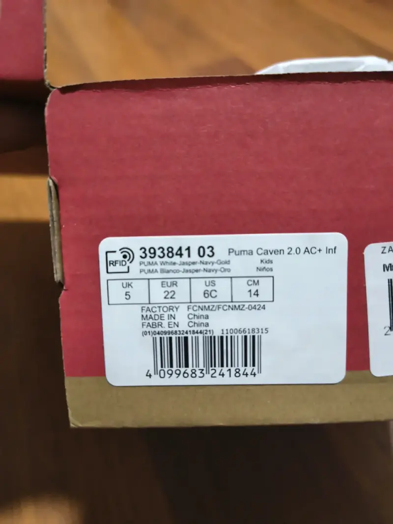Zapatillas infantiles Puma azul y blanco - 4