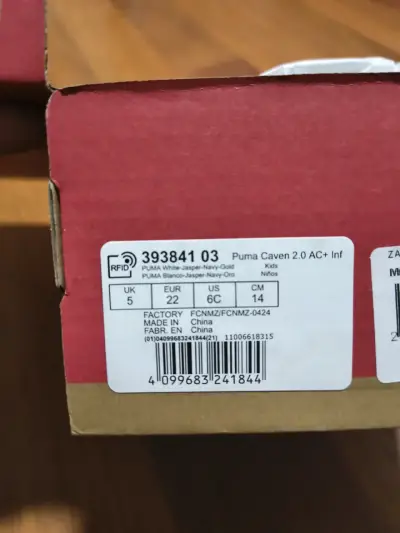 Zapatillas infantiles Puma azul y blanco - miniatura 4