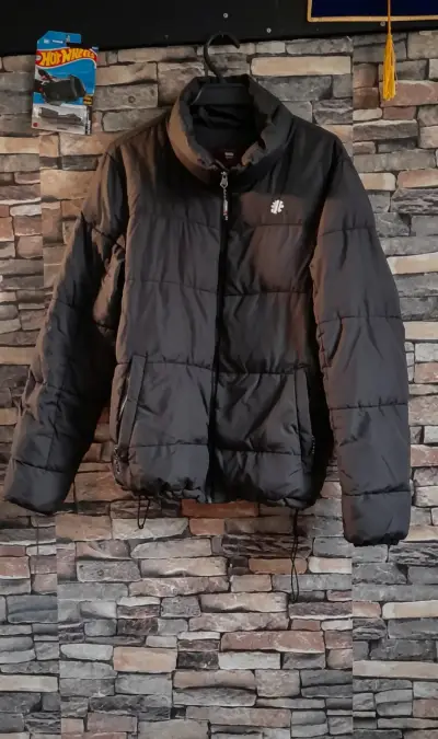 Chaqueta acolchada negra unisex - miniatura 1