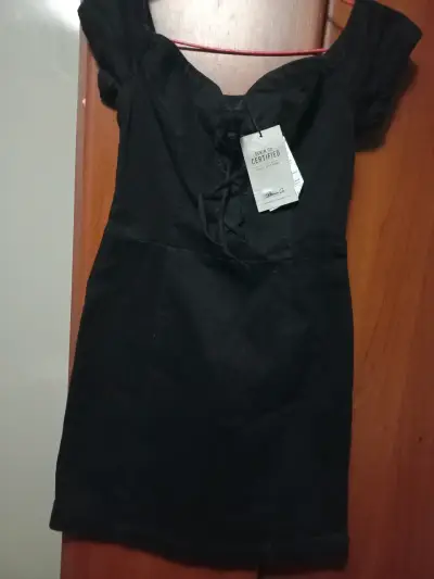 Chaqueta de cuero negro mujer - miniatura 2