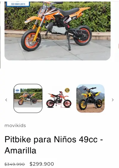 Moto pitbike 49cc para niñ@s - miniatura 6