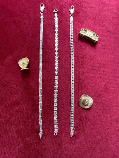 Set de pulseras de plata Italiana 925 - miniatura 3