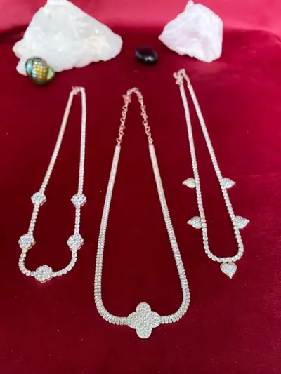 Collares de dama de plata Italiana 925 - miniatura 2
