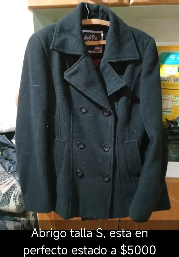 Abrigo negro talla S