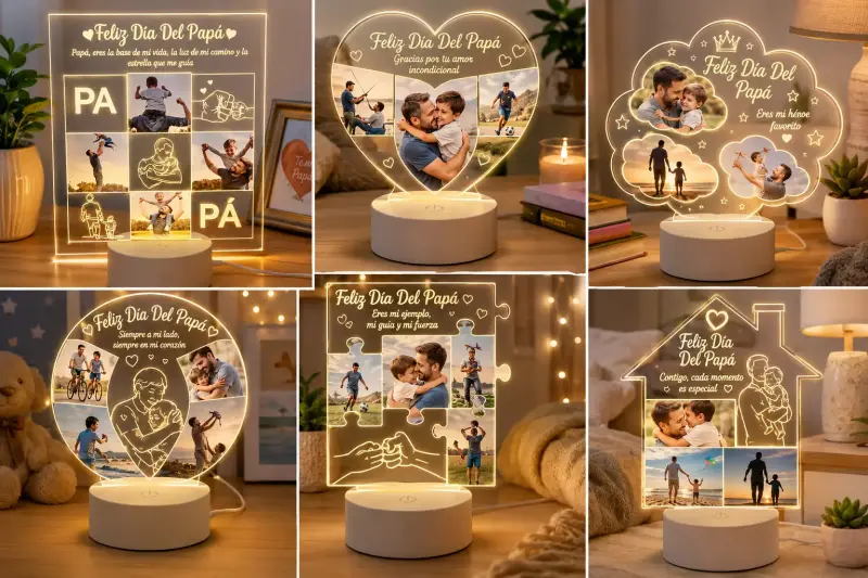 Lampara LED personalizada Día del Padre