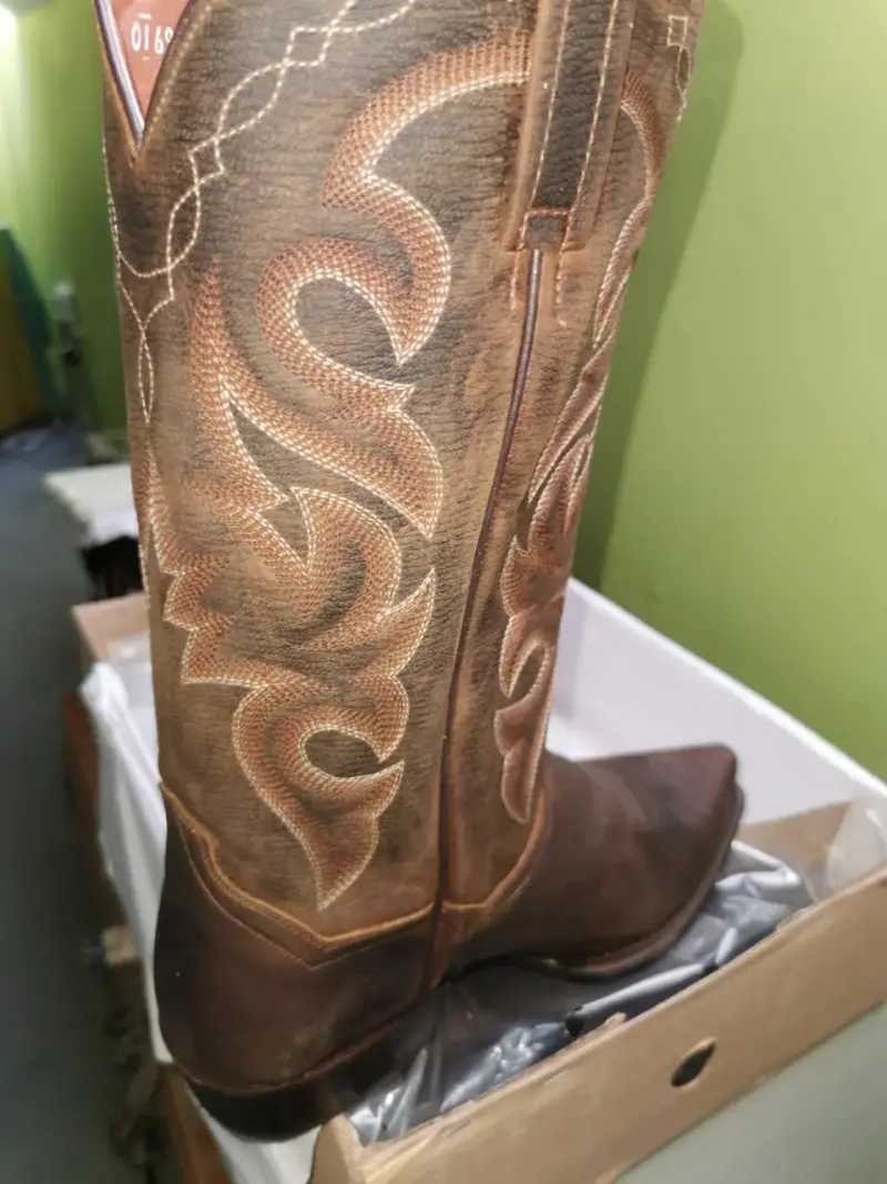 Botas vaqueras de cuero para hombre importadas - 2