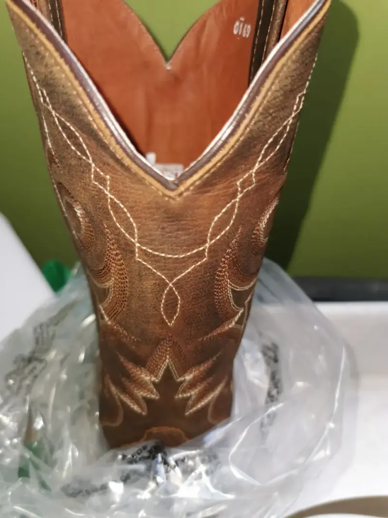 Botas vaqueras de cuero para hombre importadas - 6