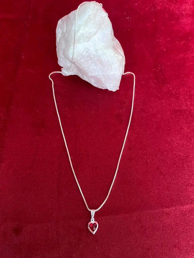 Collar con colgante de plata italiana 925 - 1