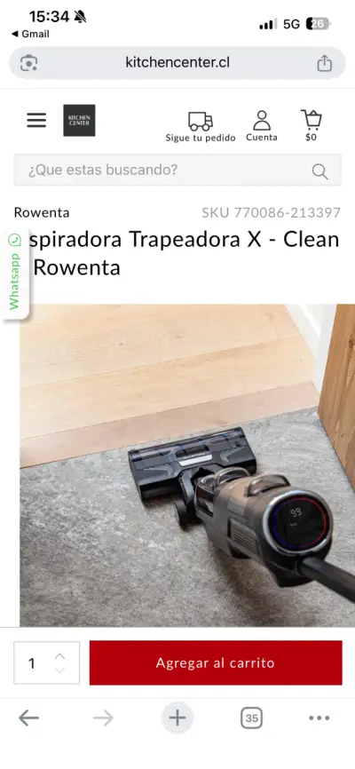 Aspiradora Rowenta sin cable - miniatura 2
