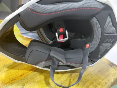 Casco motocross Acerbis blanco y gris - miniatura 2