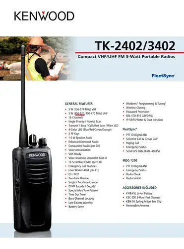 Radio portátil Kenwood nueva tk-3402 - miniatura 6