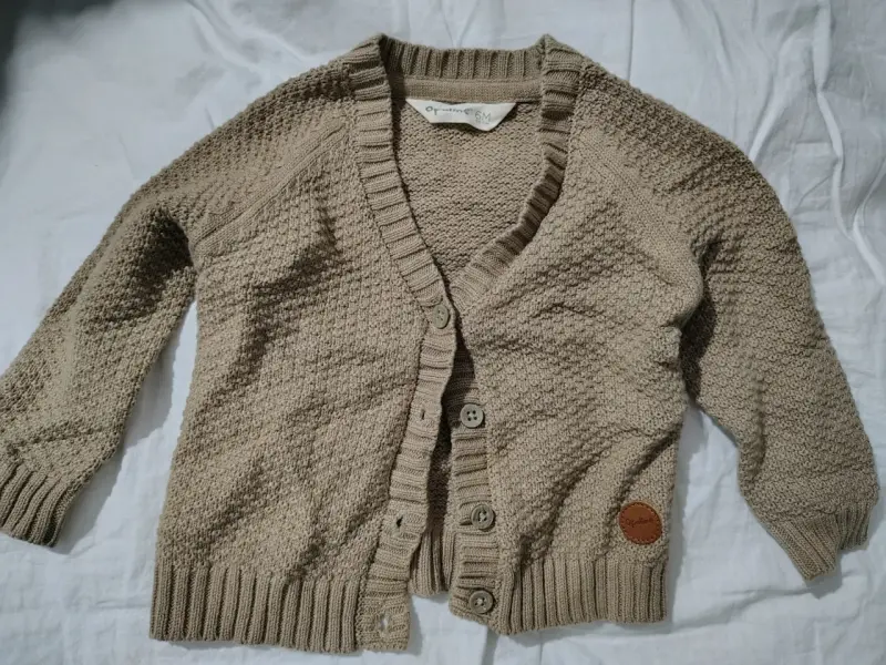 Suéter tejido beige bebé 6 meses - 1